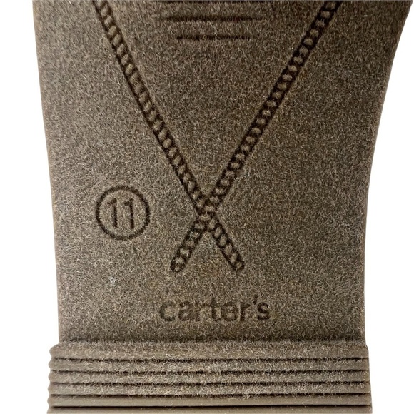 Carter's White Sparkle Big Bow 2 Slip On Ballet Flat Size 11 Girl's - Picture 7 of 8